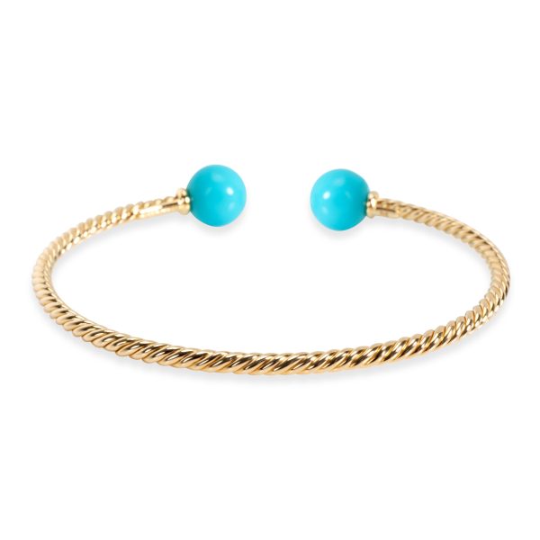 104260 bv e6ea9925 386c 4f28 8dab a524e9f75ef9 David Yurman Solari Turquoise Bracelet in 18K Yellow Gold