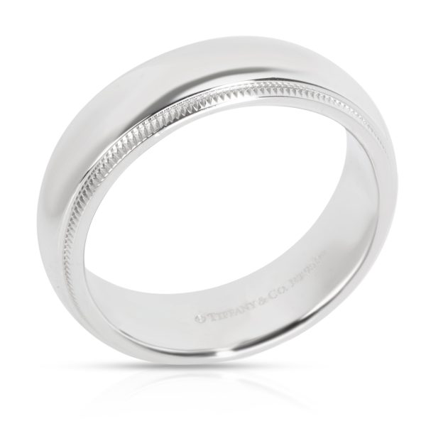 Wedding Band Platinum Tiffany Co Classic Milgrain Wedding Band in Platinum 6 mm