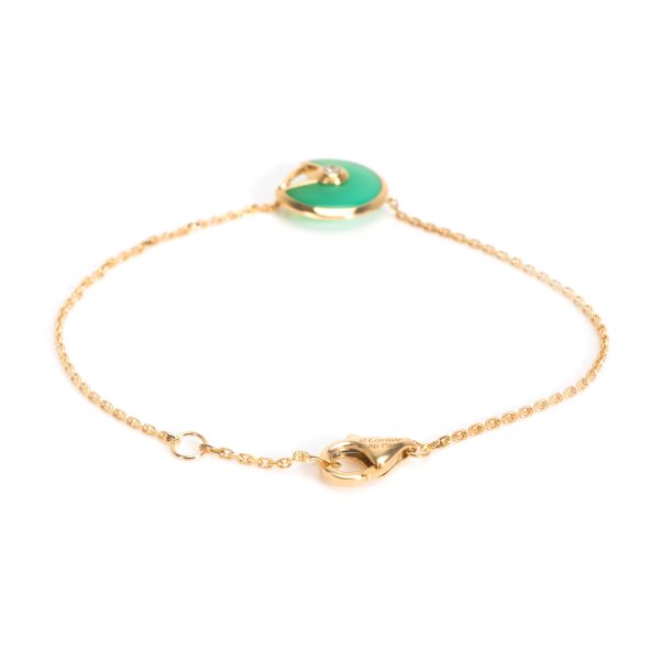 104305 bv Cartier Amulette de Cartier Chrysoprase Bracelet in 18K Yellow Gold