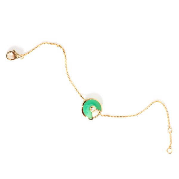 104305 pv Cartier Amulette de Cartier Chrysoprase Bracelet in 18K Yellow Gold