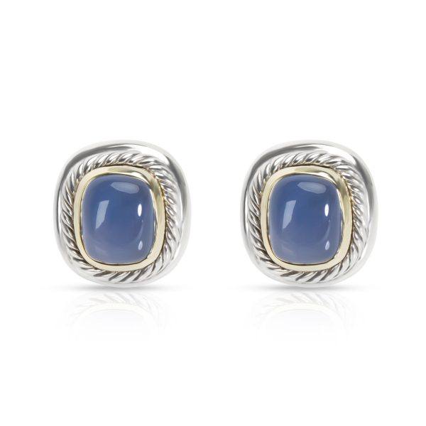 David Yurman Chalcedony Earrings in Sterling SIlver Gold David Yurman Chalcedony Earrings in Sterling SIlver Gold