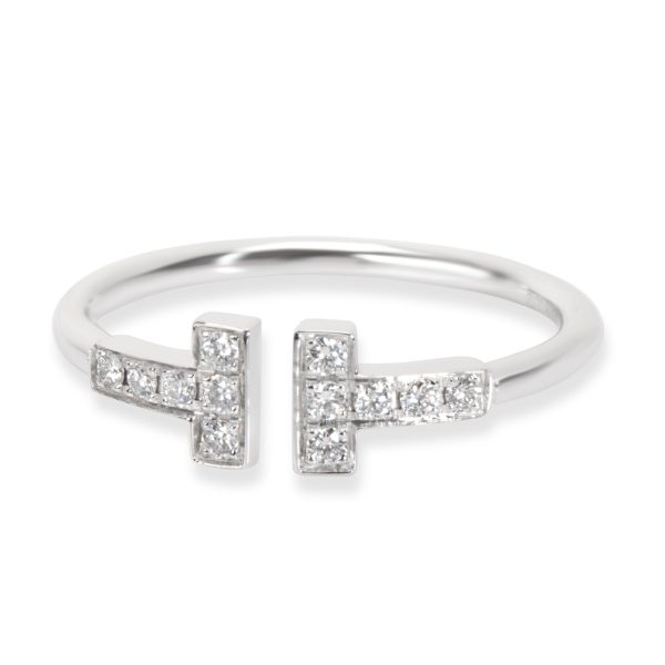 Tiffany Co T Wire Diamond Ring in 18KT White Gold 013 CTW Tiffany Co T Wire Diamond Ring in 18KT White Gold 013 CTW