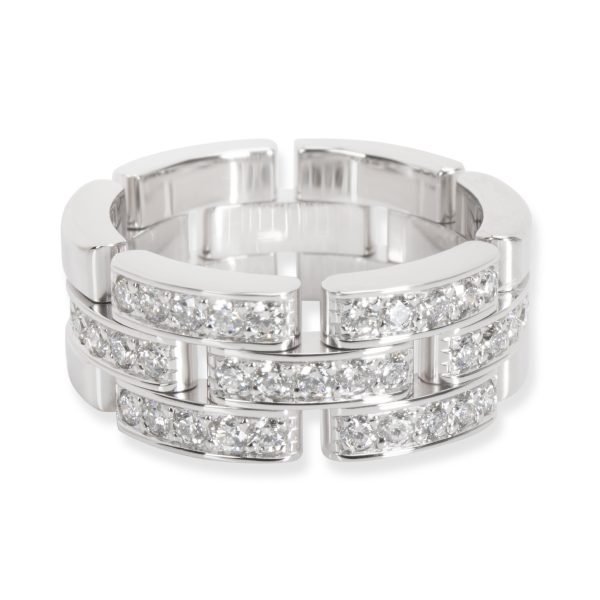 Rings Cartier Maillon Panthere Band in 18KT White Gold 053 CTW