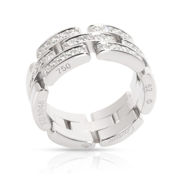 White Gold Band Cartier Maillon Panthere Band in 18KT White Gold 053 CTW