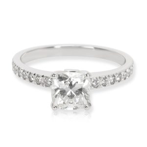 Tiffany Co Novo Diamond Engagement Ring in Platinum H VS1 108 CTW Gucci Shima Leather Rucksack