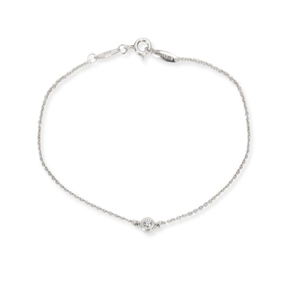 Tiffany Co Elsa Peretti Diamond Bracelet in Sterling Silver 007 CTW Tiffany Co Elsa Peretti Diamond Bracelet in Sterling Silver 007 CTW