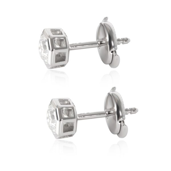 104495 sv aee7bba7 2d1a 4e8e 86af 7a4c4302e58c Tiffany Co Lucida Diamond Stud Earring in Platinum G VVS1VVS2 102 CTW