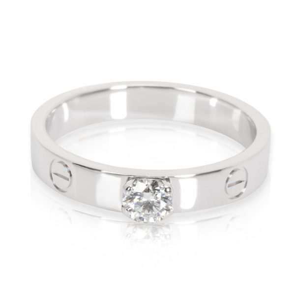 Rings Cartier Love Solitaire Diamond Ring in 18KT White Gold 023 CTW