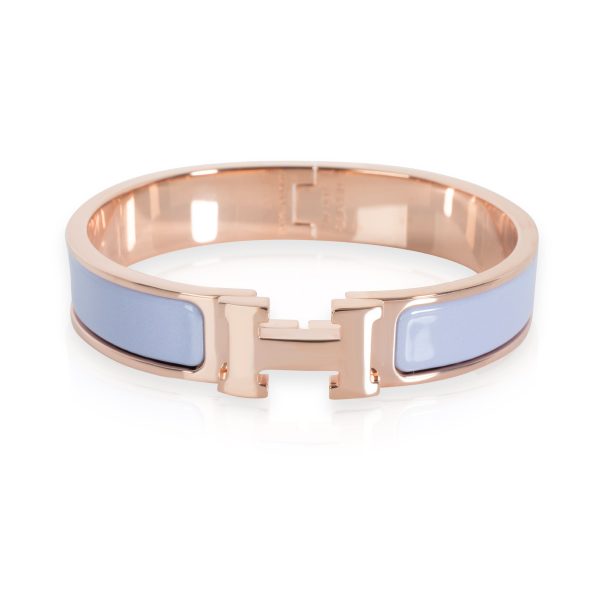 Hermes Clic H Rose Gold Plated Hardware Lavender Bracelet Hermes Clic H Rose Gold Plated Hardware Lavender Bracelet