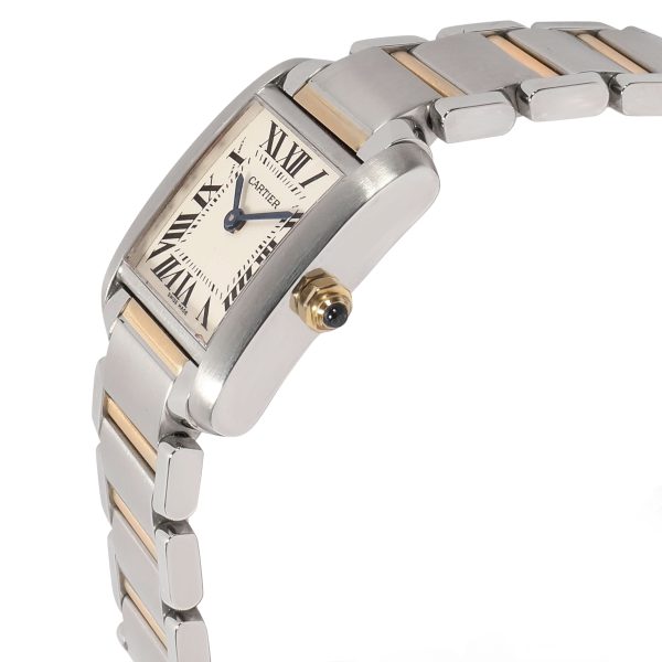 104585 lv Cartier Tank Francaise W51007Q4 Womens Watch in 18K Stainless SteelYellow Gold