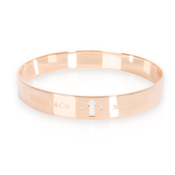 Tiffany Co Keyhole Diamond Bangle in 18KT Rose Gold 002 CTW Tiffany Co Keyhole Diamond Bangle in 18KT Rose Gold 002 CTW