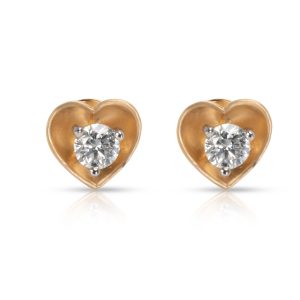 Heart Profile Diamond Stud Earrings in 18K Yellow Gold 06 CTW LOUIS VUITTON Long Wallet Epi Graphite Portefeuille Brother Black