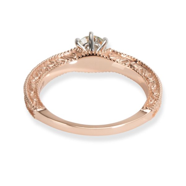 round cut diamond ring in 18k rose gold j k vs 0 51 ctw Round Cut Diamond Ring in 18K Rose Gold J K VS 051 CTW