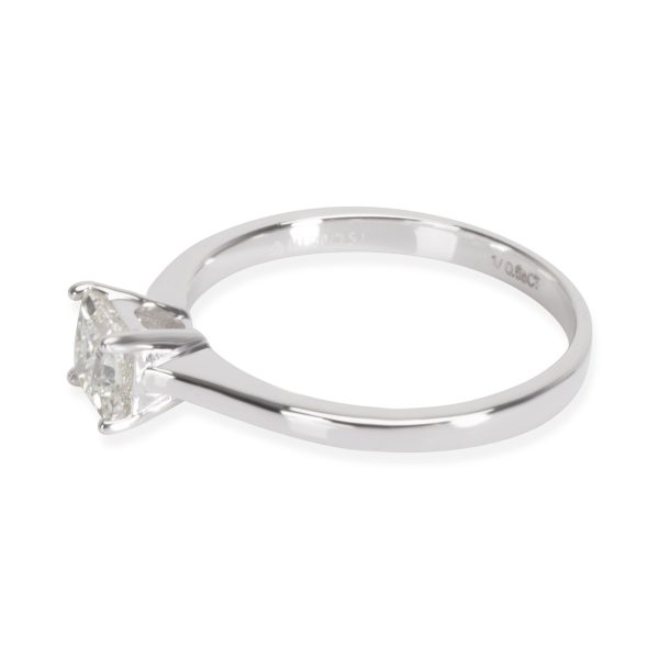 Engagement Ring White Gold Princess Cut Diamond Engagement Ring in 18K White Gold 056 CTW