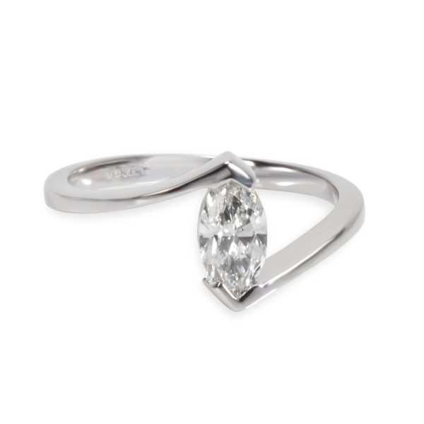 Gemma Marquise Diamond Bypass Ring in 18K White Gold 05 CTW