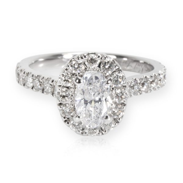 Neil Lane Neil Lane Oval Diamond Engagement Ring in White Gold I SI2 I1 150 CTW