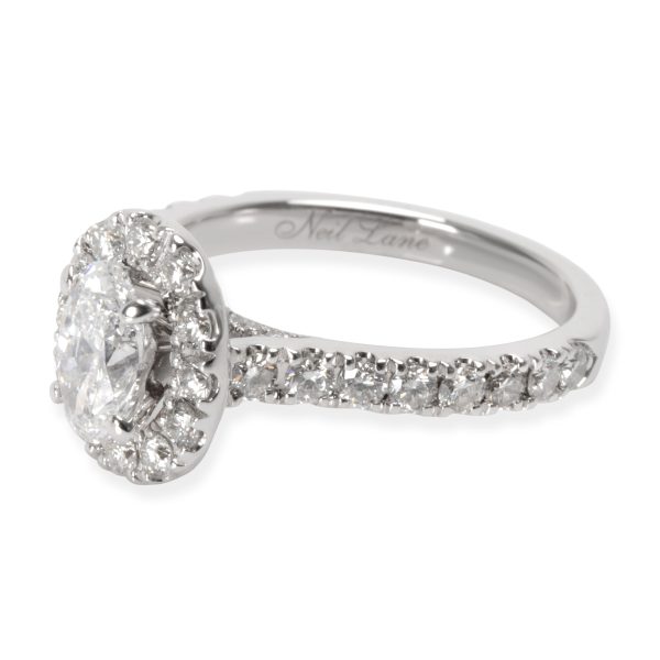 Engagement Ring White Gold Neil Lane Oval Diamond Engagement Ring in White Gold I SI2 I1 150 CTW