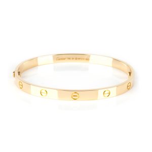 Cartier Love Bracelet in 18K Yellow Gold Size 21 LOUIS VUITTON Porte Carte Sample Monogram Fuchsia