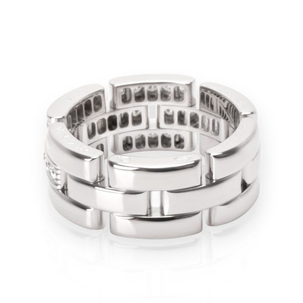 104703 bv Cartier Maillon Panthere Diamond Band in 18K White Gold 05 CTW