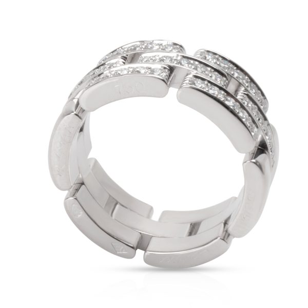 White Gold Band Cartier Maillon Panthere Diamond Band in 18K White Gold 05 CTW