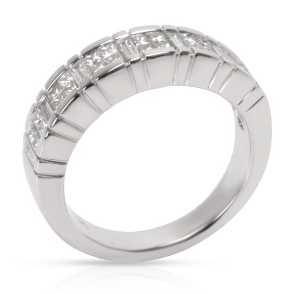 Rings Princess Baguette Diamond Band in 18K White Gold 081 CTW