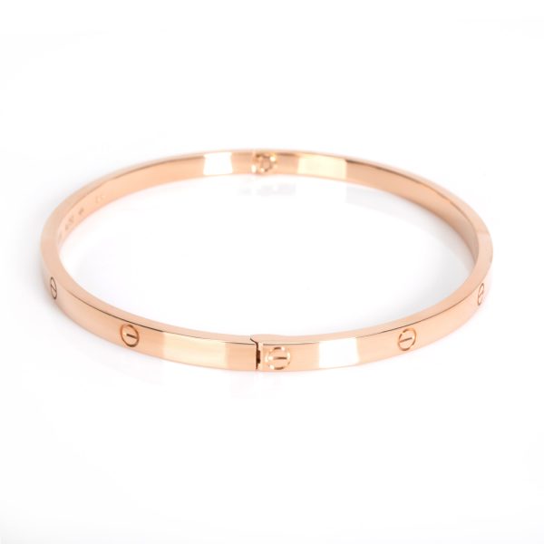 104763 sv Cartier Love Bracelet Small in 18K Rose Gold Size 20