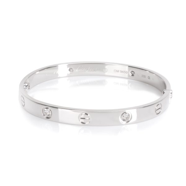 Cartier Love Diamond Bracelet in 18K White Gold Size 17 Cartier Love Diamond Bracelet in 18K White Gold Size 17