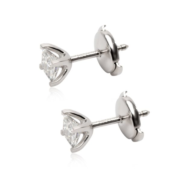 104832 sv ad4b4ec5 7b32 4240 a88f 3752ad167d9a Tiffany Co Princess Cut Diamond Stud Earring in Platinum G VS1 084 CTW