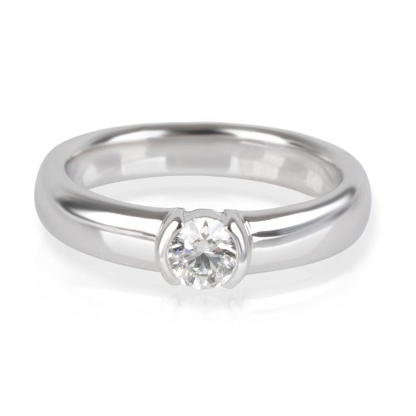 Tiffany Co Semi Bezel Diamond Ring in Platinum I VS2 032 CTW Tiffany Co Semi Bezel Diamond Ring in Platinum I VS2 032 CTW