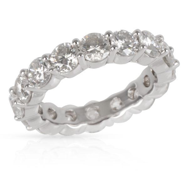 Rings Round Cut Diamond Eternity Band in 18K White Gold 354 CTW