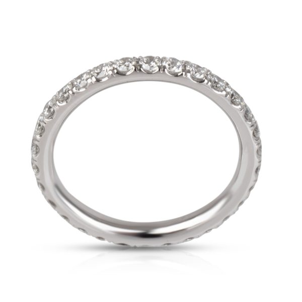 Band Platinum Round Cut Diamond Eternity Band in Platinum 075 CTW