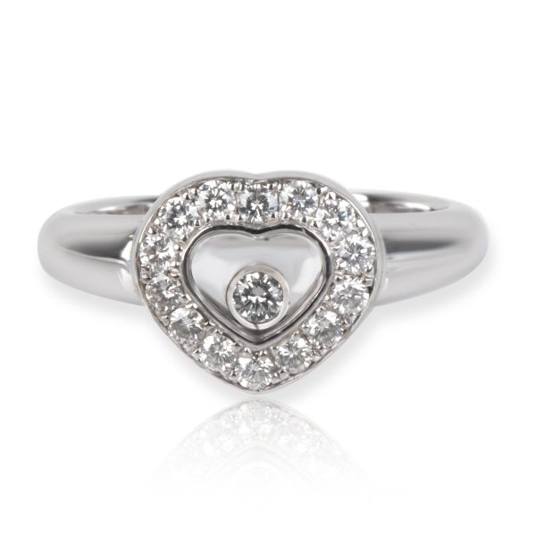 Rings Chopard Happy Diamonds Heart Ring in 18K White Gold 033 CTW