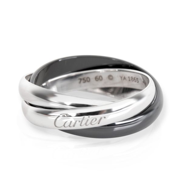 Rings Cartier Trinity Ceramic Band in 18K White Gold