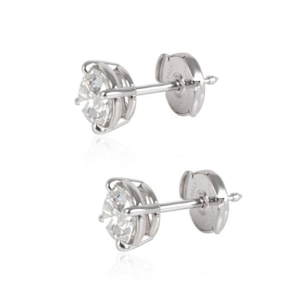 105112 sv GIA Certified Blue Nile Diamond Stud Earrings in Platinum 125 ctw EIF