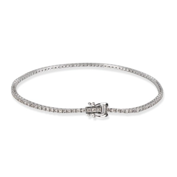 105128 bv a0ab982f 1f7c 4d11 9ec1 2ebee395a5e4 Diamond Tennis Bracelet in 14K White Gold 100 CTW