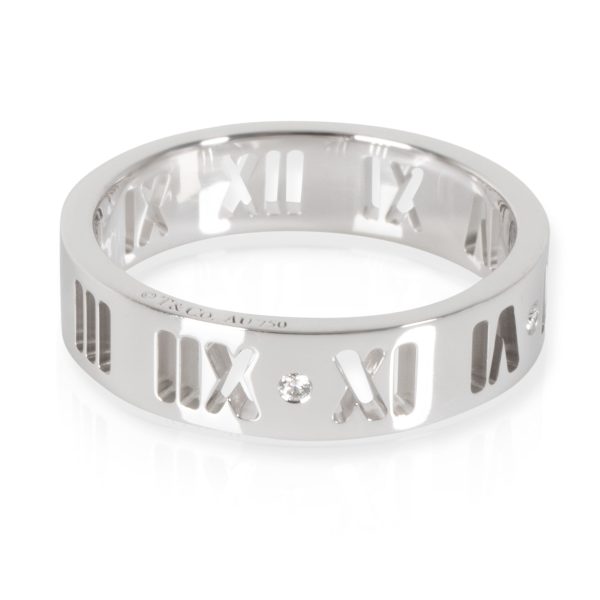 Tiffany Co Tiffany Co Atlas Diamond Band in 18K White Gold 006 CTW