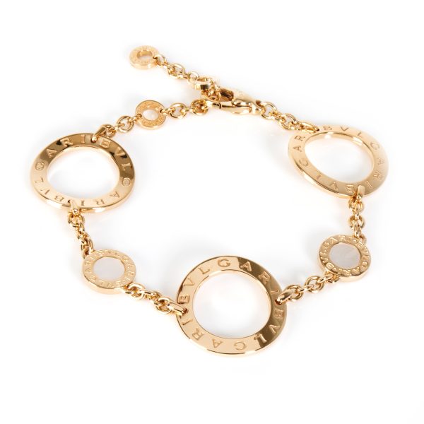 Bulgari Mother Of Pearl Station Bracelet in 18K Yellow Gold Bulgari Mother Of Pearl Station Bracelet in 18K Yellow Gold