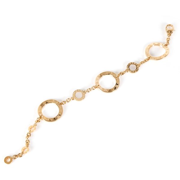 105167 pv 2a7dae47 9e18 41c2 b0c2 9765fe4e359f Bulgari Mother Of Pearl Station Bracelet in 18K Yellow Gold