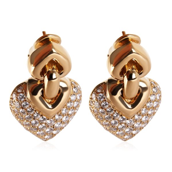 Bvlgari Diamond Earrings in 18K Yellow Gold 3 CTW Bvlgari Diamond Earrings in 18K Yellow Gold 3 CTW