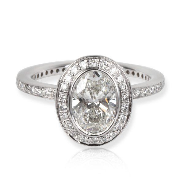 Ritani Ritani Halo Diamond Engagement Ring in Platinum GIA Certified G VS2 14 CTW