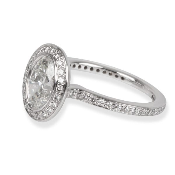 Platinum Engagement Ring Ritani Halo Diamond Engagement Ring in Platinum GIA Certified G VS2 14 CTW