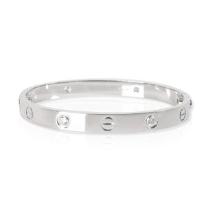 Cartier Love Diamond Bracelet in 18K White Gold 040 CTW Miu Miu Long Wallet Matelasse Beige Black T5400