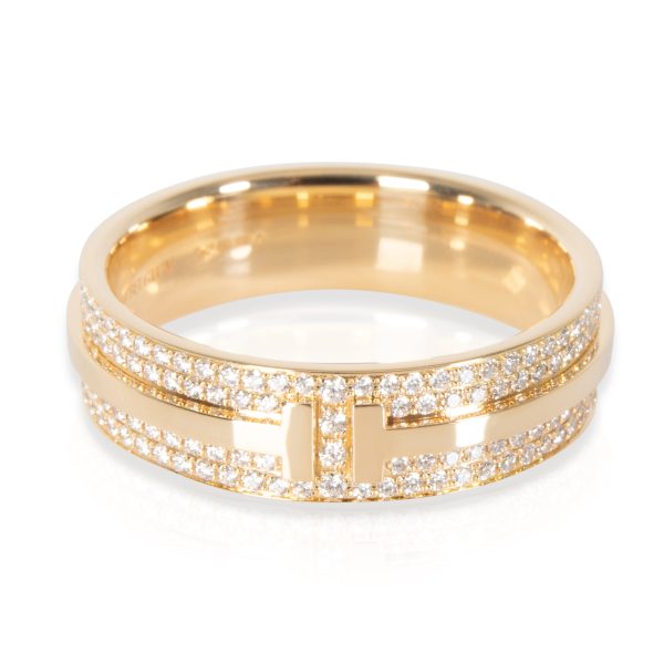 Tiffany Co Tiffany T Diamond Band in 18K Yellow Gold 057 CTW Tiffany Co Tiffany T Diamond Band in 18K Yellow Gold 057 CTW