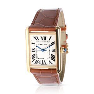 Cartier Tank Louis Cartier W1529756 Mens Watch in 18kt Yellow Gold Louis Vuitton Monogram Vavin PM M51172 Brown