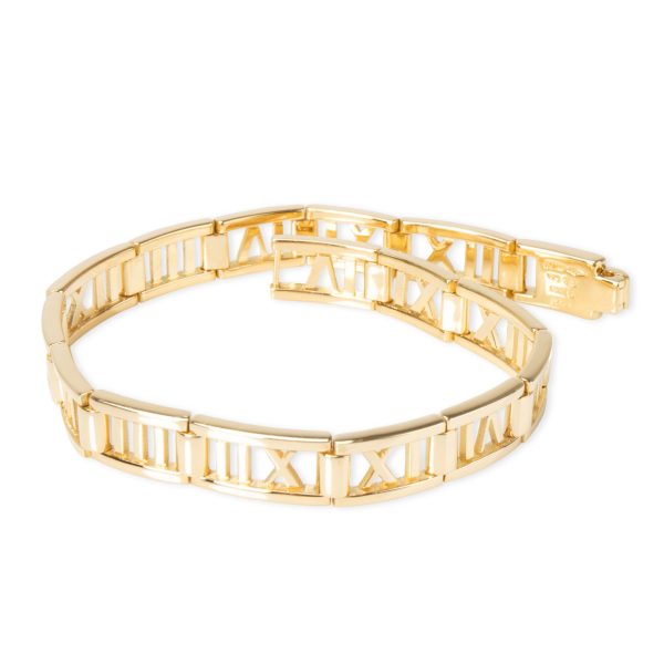 105430 stamp Tiffany Co Atlas Pierced Bracelet in 18K Yellow Gold