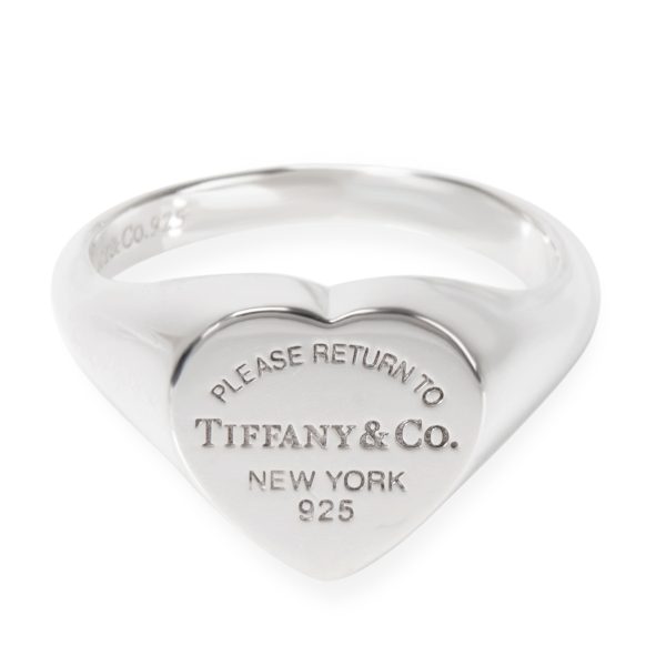 Tiffany Co Return to Tiffany Heart Signet Ring in Sterling Silver Tiffany Co Return to Tiffany Heart Signet Ring in Sterling Silver