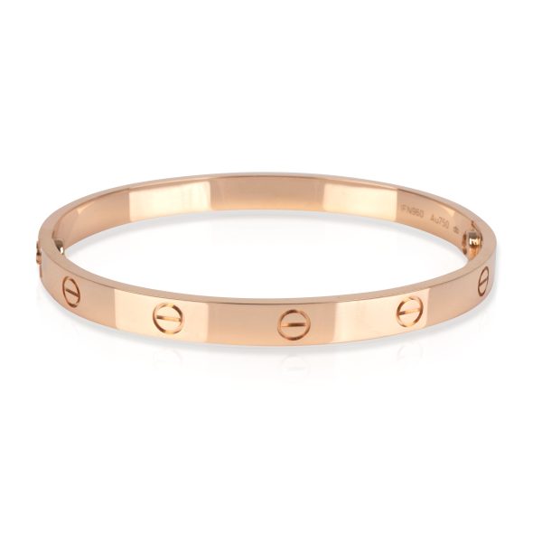 105537 bv Cartier Love Bracelet in 18K Rose Gold Size 19