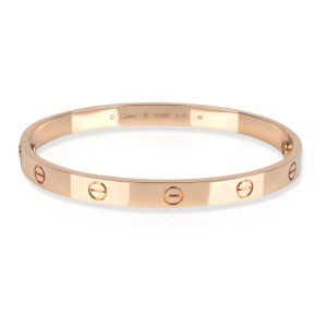 Cartier Love Bracelet in 18K Rose Gold Size 19 Saint Laurent Shoulder Bag Black