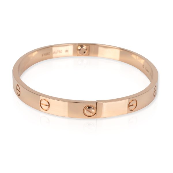 105537 sv Cartier Love Bracelet in 18K Rose Gold Size 19