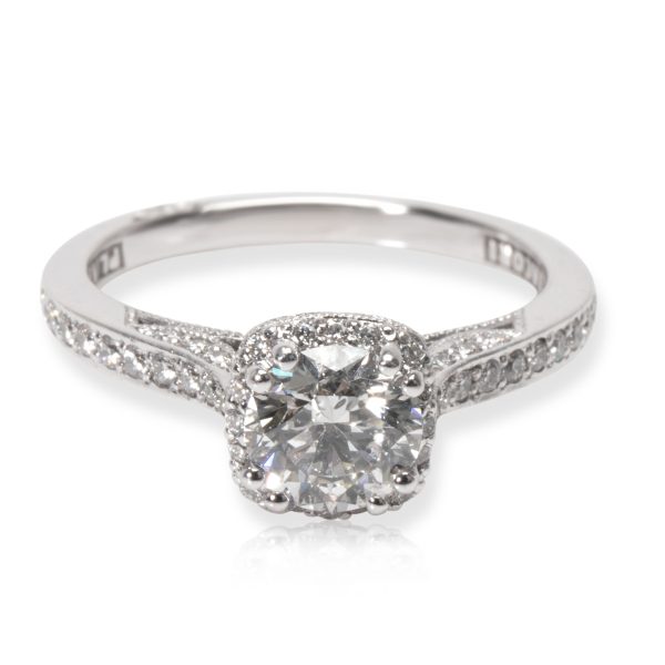 Tacori Tacori Dantela Halo Diamond Engagement Ring in Platinum IGI Certified G SI2